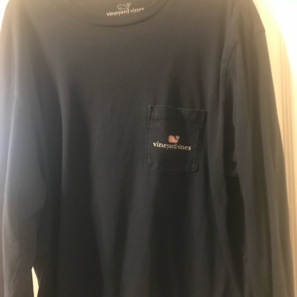 Navy blue vineyards vine long sleeve - Picture 1 of 2